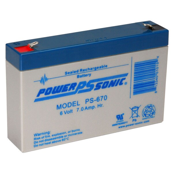 Main product image for Power-Sonic PS-670 Sealed Lead Acid Battery 6V 7Ah 140-354